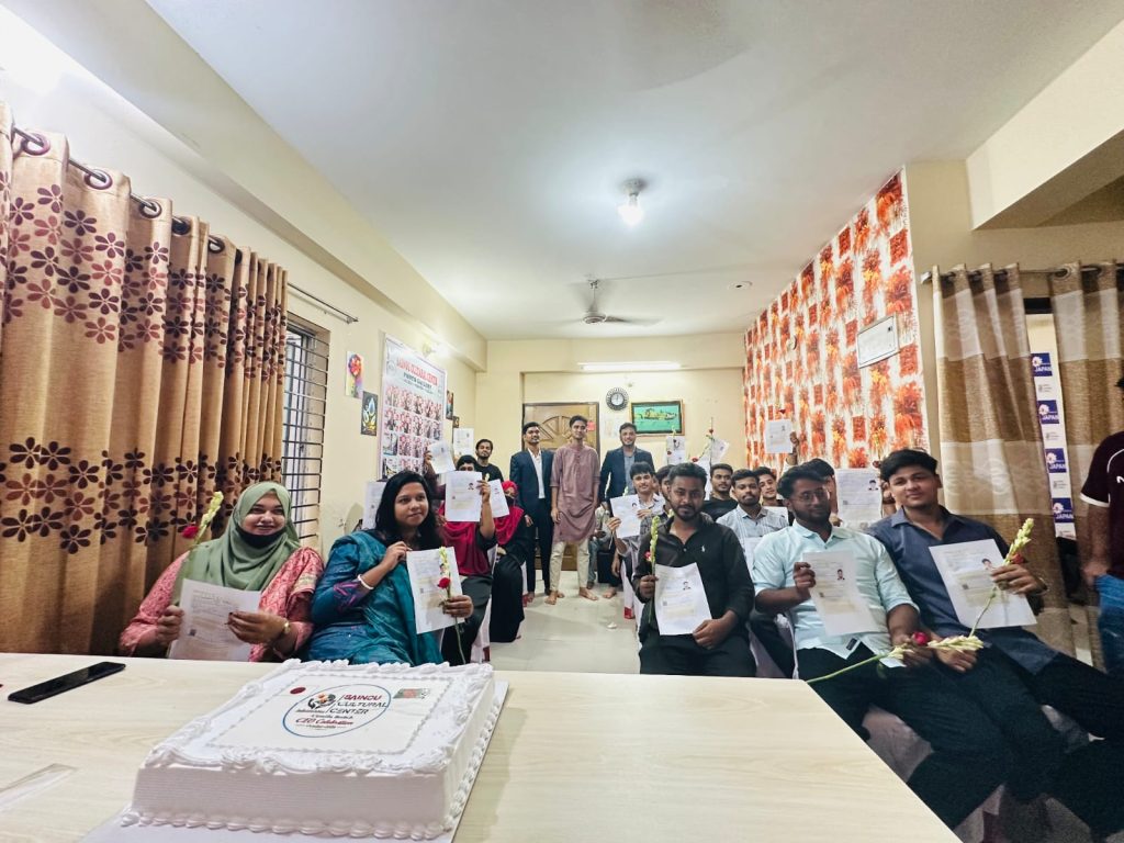 COE Celebration 2026 at Sainou Cultural Center – Cumilla Branch, celebrating the success of our students who received their Certificate of Eligibility (COE) for Japan.