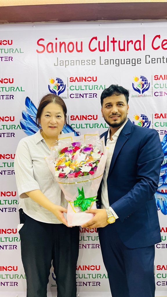 Two Sensei from Japan Language Academy visiting Sainou Cultural Center Cumilla Branch